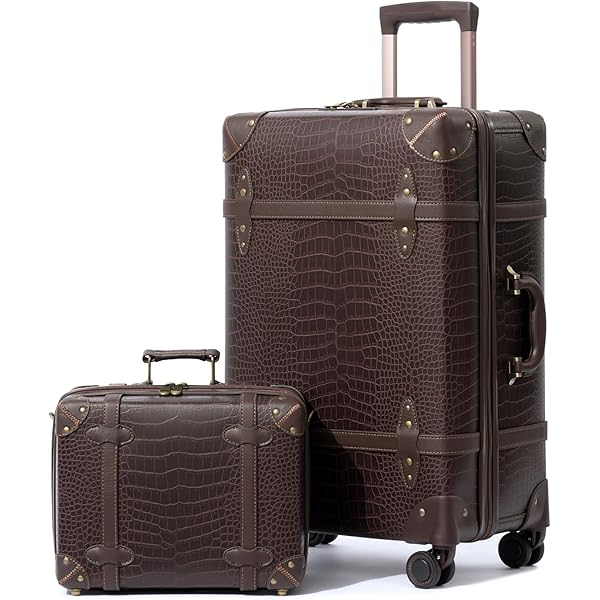 Amazon.com | urecity Vintage Luggage Set of 2, Retro
